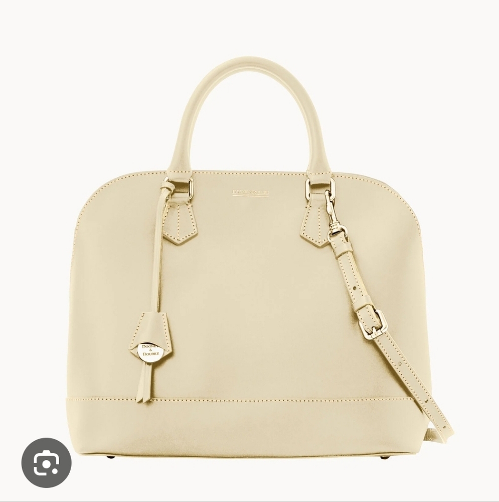 Dooney & Bourke Alto Adriana Cream Leather Bag